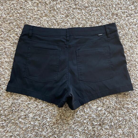 Prana Stretch Zion Halle Short Women's 12 Black 3" Inseam Standard Fit Mid Rise - Picture 5 of 11